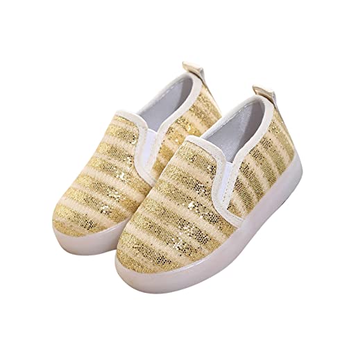 Toddler Girls Canvas Shoes Glitter Slip On Sneakers Light Up Shoes Casual Loafers for Infant Toddler Tennis Shoes4