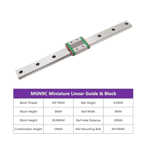 Glissière miniature MGN9 résolvant les défauts d'axe pour chariot CNC et imprimante - 2