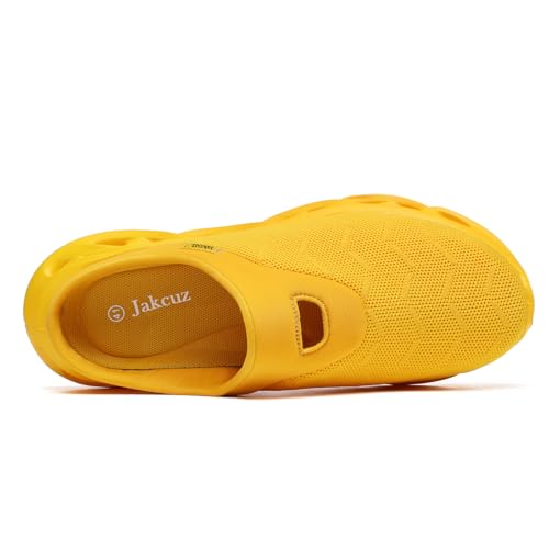 Image of Jakcuz Men Slip On Mules Lightweight Open Back Sneakers Breathable Walking Shoes