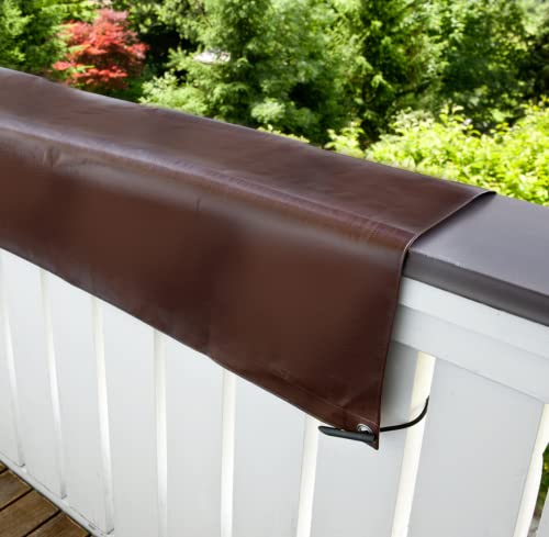 Windhager Abdeckplane Balkon-Abdeckung Schutzplane für den Balkon, 0,8 x 5 m, 210 g/m2, braun, 89144