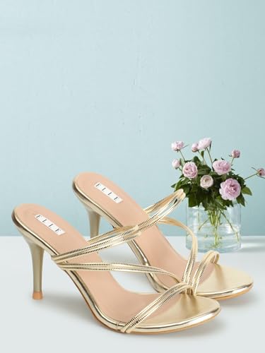 Image of ELLE Women Round toe Stiletto Heel Slip-On Sandal