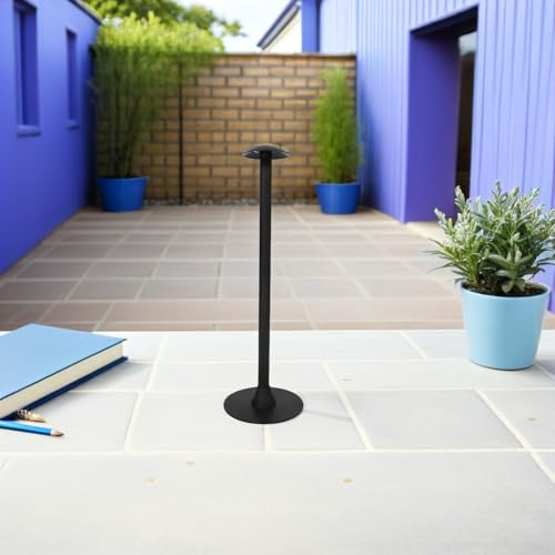 Poste de soporte ajustable de hierro y plástico resistente para fundas de jardín 8