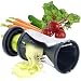 Produktbild KADAX Spiralschneider aus Edelstahl, Spiralizer aus Kunststoff, Gemüseschneider, Gemüsenudeln, Gemüsespaghetti, Spiralschneider für Gurken, Zucchini (H: 13 cm, Grau)