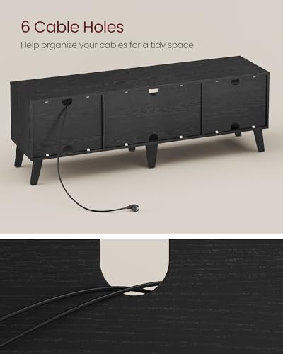 image for VASAGLE TV Stand for 65-Inch TVs, Entertainment Center with Adjustable
