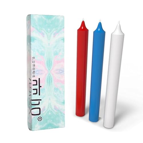 Sensual Candle Set, 3-Pack, Red/White/Blue