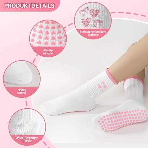 Image of Pilates Grip Yoga Socks for Women Cute Non Slip Socks