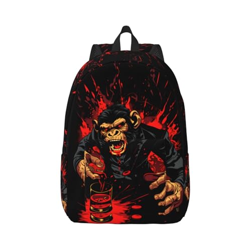 Sacoche tendance motif chimpanzé femme pour organiser vos grands formats