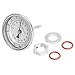 Soapow Schweißfreies Bimetall-Thermometer-Set 1/2 MNPT 0 ~ 220 F für selbstgebrautes Bier- und Weinthermometer