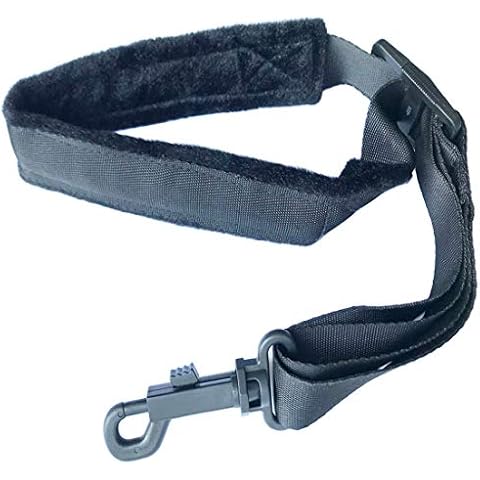 Morneve Saxophone Neck Strap Soft Padded Sax Strap for Alto Tenor Saxophone Baritone Soprano Clarinet Horn Music Thick Swivel Sheepskin Suede Villus Snap Hook Men Women Kids Cover