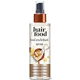 Hair Food Coconut & Argan Oil Heat Protectant Spray, Up to 450 Fahrenheit Protection, Paraben & Dye-Free, Sulfate-Free, For All Hair Types, Alcohol Free, Adds Shine, 6.4 Fl Oz