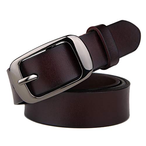 Cinto de couro feminino TENDYCOCO com fivela de pino de cor sólida para acessórios de vestidos e jea
