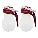 FUJIDENSO Syrup Dispenser 10oz (200mL) Polyethylene Plastic Bottle with Red ABS Top No-Drip Pourers for Maple Syrup/Honey/Pancake Syrup/Sauces/Salad Dressings (Pack of 2)