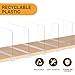 Ginbel Direct 8 Pack Shelf Dividers, Acrylic Clear Closet Organizers and Storage Shelves for Purse Handbag Clothes Sweater Organization, Kitchen Bedroom Wood Cabinet Bookshelf Shelving Separators