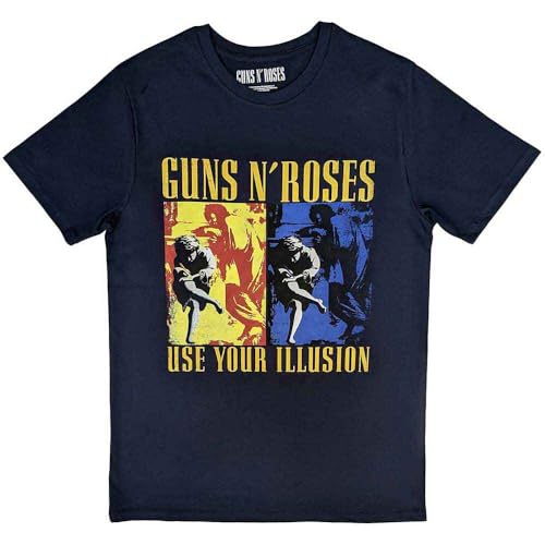 T-Shirt Guns N' Roses Original de Collection Use Your Illusion Bleu Marine L
