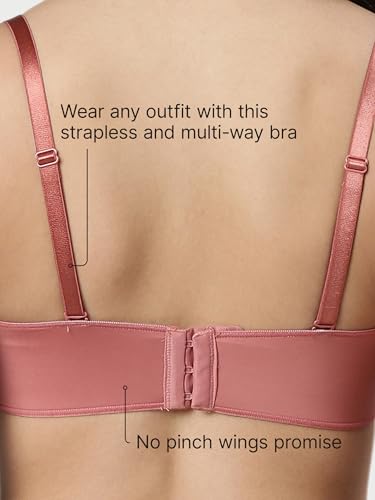 Image of Enamor Strapless Multiway Styling Women's T-Shirt Bra - Padded, Wired, Medium Coverage - F074 (Available in Plus Sizes)