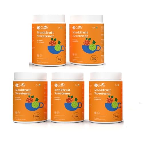 Image of So Sweet Monk Fruit 100% Natural Zero Calorie Sweetener -250gm -Diabetic & Keto Friendly-Pack of 5