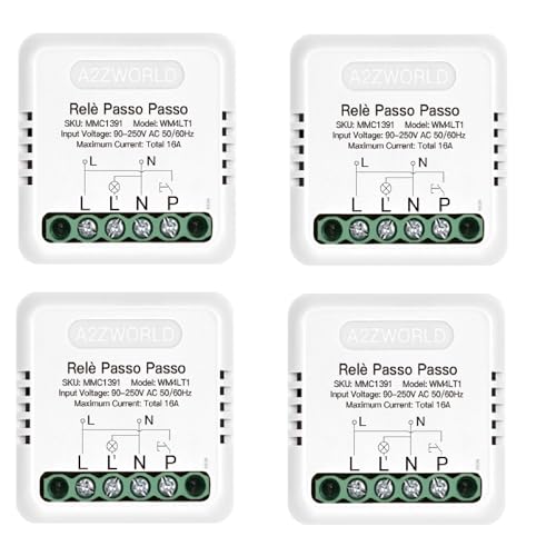 4 Pezzi Relè Passo Passo Elettronico Silenzioso 230V 16A, Step