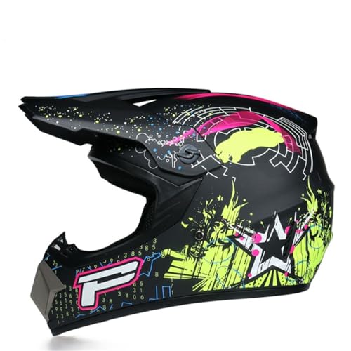 Casco Vintage para Amantes de Buggy Playa Cascos Motocross Ventilación Toda Temporada Borde Forro Desmontable Abs Punto Omologato Tripartito