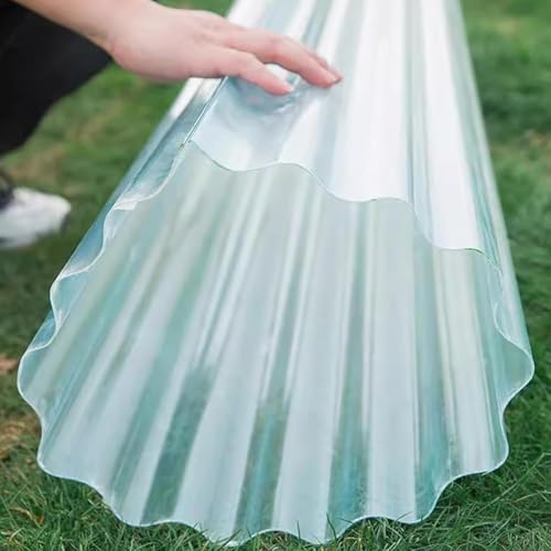 LRYELWA Placas de Policarbonato 2mm Planchas Transparentes Tejados Lámina Impermeable para Toldos de Invernadero,Cocheras,Solarios,Terraza y Balcón,Paneles de Repuesto (0.9 x 0.7m)