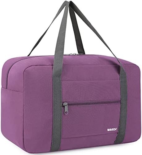 WANDF Small Cabin Bag 40x20x25 for Ryanair Airlines Foldable Underseat Travel Bag Water-Resistant Hand Luggage Holdall Weekend Overnight Bag for Women Men (Mint Green 20L)