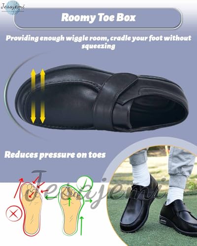 Men's Slip-On Orthopedic Walking Shoes | Waterproof PU Leather Trainers for Running, Gym, and Tennis3