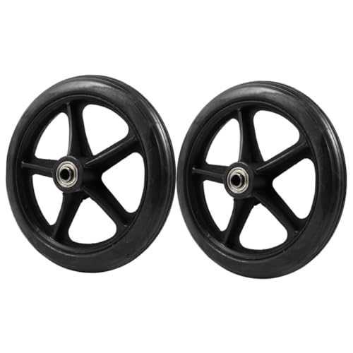 Gogogmee Wheelchair Front Wheel Accessories 2pcs Heavy Duty Replacement Wheels Easy Install for Wheelchair Walker
