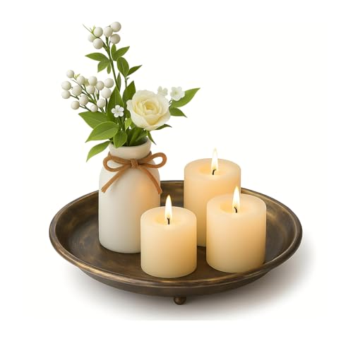10&rdquo; Candle Holder Plate with 30&rdquo; Bead Garland - Black