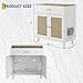 Hipicute Cat Litter Box Cabinet Corner Hidden Litter Box Enclosure with Scratching Board Doors & Storage Drawer, Fits Most Cats, 31.5