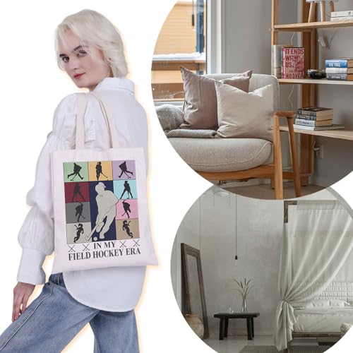 VAMSII Hockey Sports Gift Ice Hockey Player Inspiration Gift In My Field Hockey Era Themed Tote Bag (Hockey Era tote)3