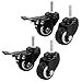 uxcellÂ® a14071600ux0660 Shopping Wheel Trolley Brake Swivel Caster, 1.58-Inch, Black, 4-Piece