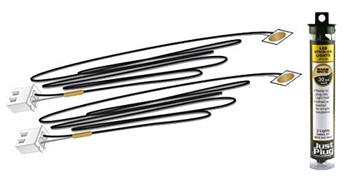 WOODLAND SCENICS JP5740 Just Plug Warm White Stick-On LED Light (2) by Woodland Scenics
