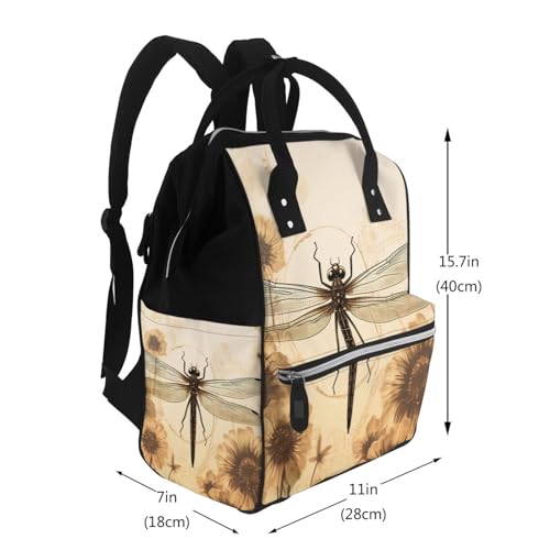 Sac à dos pour maman imprimé libellule pour la balade