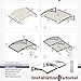 HIAPES Awning for Door Entrance, Awnings for Doors, Window Awnings Exterior Polycarbonate Cover Outdoor Front Door Patio UV/Rain/Snow Protection, Door Awnings Exterior for Porch/Patio/Deck