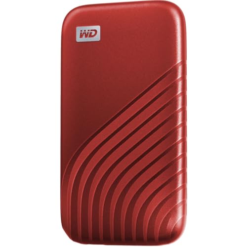 Image of Western Digital 2TB My Passport SSD Portable External Solid State Drive, Red, Sturdy and Blazing Fast, Password Protection with Hardware Encryption - WDBAGF0020BRD-WESN