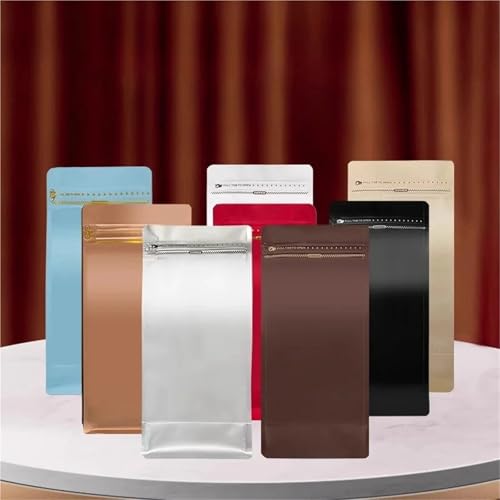 Bolsas de granos de café con válvula y papel de aluminio sellado 4