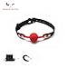 SCARLET KITTEN Medium Bite Ball Leather and Silicone for Women Men, Red