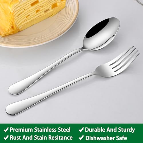 Image of DEHOV 30-Piece Cutlery Set, Premium Stainless Steel Cutlery Set, Service for 6, Mirror Polished Cutlery Set for Home, Kitchen, Restaurant, Hotel, Set of