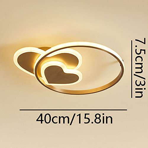 Plafonnier LED cœur 40W dimmable pour éclairage moderne de chambre - 7