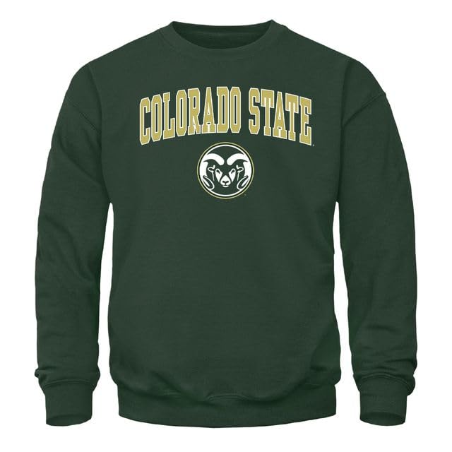 Barnesmith Colorado State University CSU Rams Adult Unisex Crewneck Sweatshirt Spirit Hunter Green X-Large