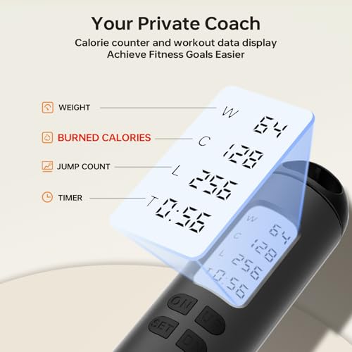 Image of Halohop Skipping Rope for Man Women with Counter Weighted Ropeless Professional Skipping Rope Smart Jumping Rope with Adjustable for Adult Kids Training Rope Fitness Exercise