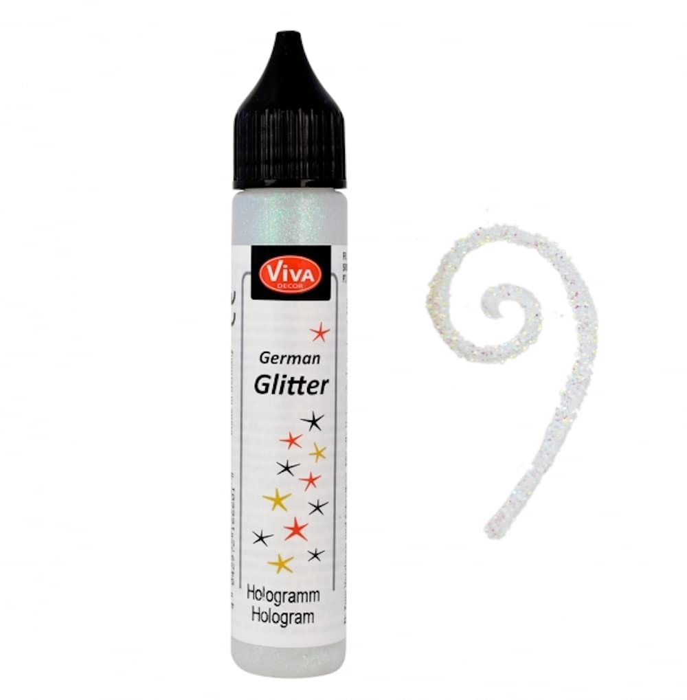 Viva Decor White German Glitter, Synthetic Material, 12 X 2.1 X 2.1 Cm