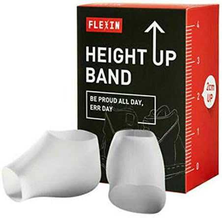 [Flexin] Height Increase Insole, Elevator Shoes, Comfortable Silicone Inserts Providing Excellent Cushioning Support, 1 Pair