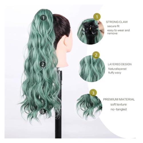 Wig clips de trenzas sintéticas de aspecto natural para cabello invisible 3