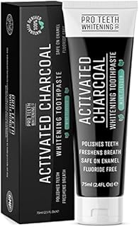 Pro Teeth Whitening Co. Instant Teeth Whitening Toothpaste - Removes Stains, Deep Cleans and Whitens - Made with Activated Charcoal - Safe on Enamel, Freshens Breath and Provides Healthy Gum Care.