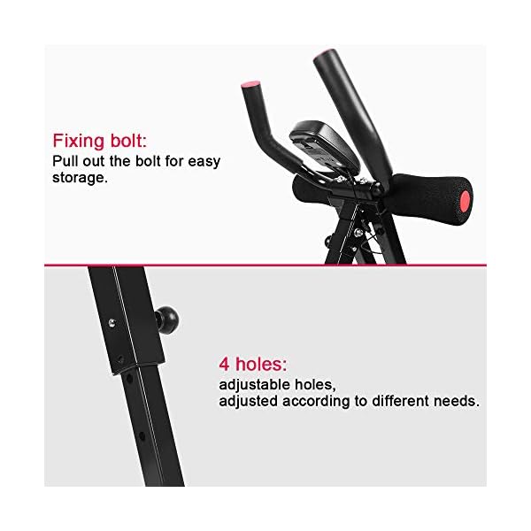 ONETWOFIT Core&Abdominal Trainers Abdominal Workout Machine, Height Adjustable Home Ab Trainer with LCD Display OT129