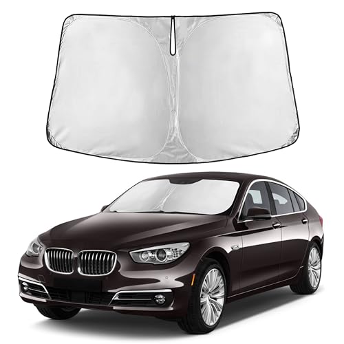 Image of Autovir Windshield Sun Shade Fit for 2011-2014 2015 2016 BMW 5 Series Sunshade, Front Car Window Shades Sun Visor, Blocks UV Rays & Heat, Car Accessories