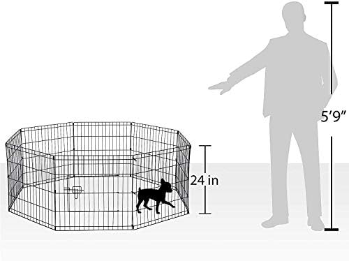 MDC IMPORTS (UK) LTD BUNNY BUSINESS 8 Panel Playpen Suitable for Rabbits/Guineas/Dogs and Cats, Small (S, SILVER)
