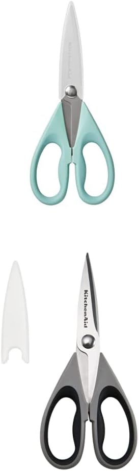 KitchenAid All Purpose Shears with Protective Sheath, 8.72-Inch, Aqua Sky & KitchenAid All Purpose Shears with Protective Sheath, 8.72-Inch, Gray