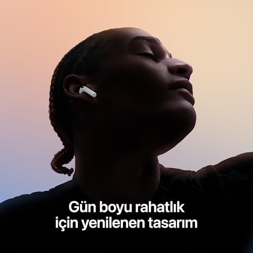 Apple AirPods 4 Kablosuz Kulaklık, Bluetooth Kulaklık, Kişiselleştirilmiş Uzamsal Ses, Tere ve Suya Dayanıklı Tasarım, USB-C Şarj Kutusu, H2 Çip, 30 Saate Kadar Pil Ömrü, iPhone’la Zahmetsiz Kurulum - Görsel 3