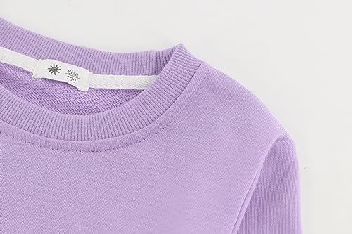 Toddler Crewneck Sweatshirts Solid Pullover Tops for Girls or Boys3